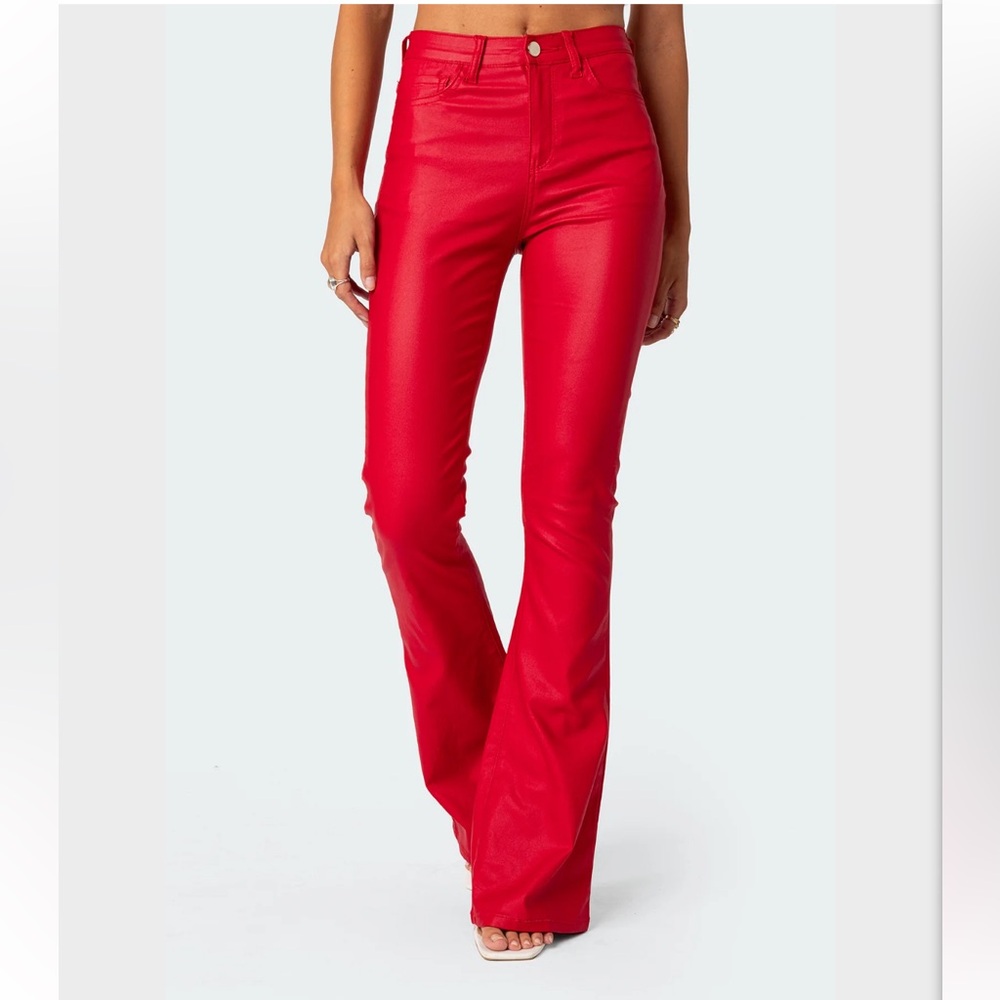Red Flared Women's Pants